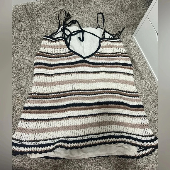 American Eagle Striped Crochet Sweater Dress - Picture 4 of 6